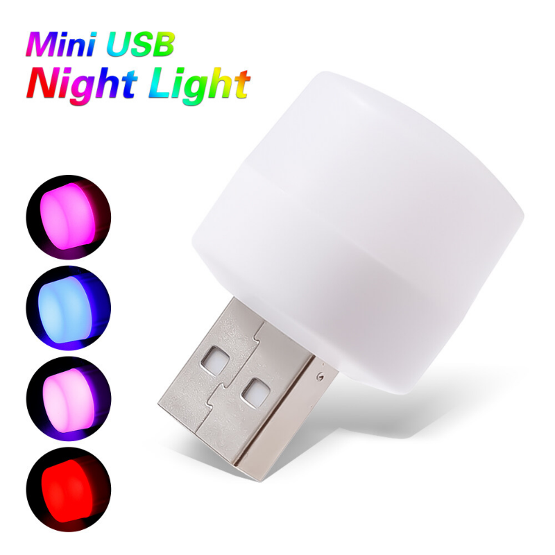 Vòng Phích cắm USB Đèn máy tính sạc điện di động USB đèn tròn nhỏ LED bảo vệ mắt đèn đọc đèn ban đêm