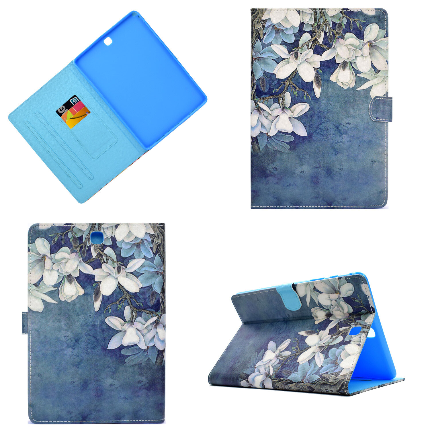 Cute Painting case For Samsung Galaxy Tab A 9.7 inch stand cover SM-T550 T555 P550 P555 SM-P555Y business holder