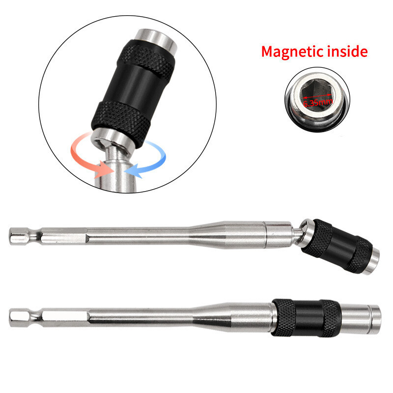 145mm 1/4 "Hex Magnetic Ring Screwdriver Bits Drill Hand Tools Drill Bit Extension Rod Quick Change Holder Drive Guide Screw Drill Tip