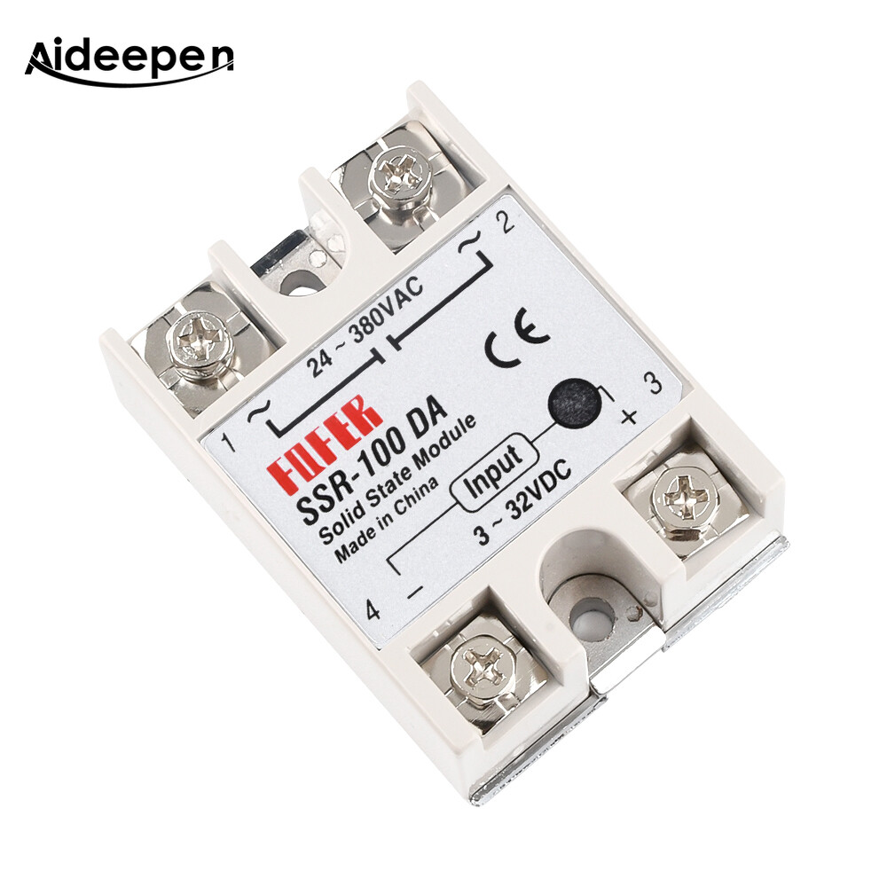 Rơ Le Trạng Thái Rắn KKmol, SSR-100DA Rơ Le Trạng Thái Rắn 100A 3-32V DC Đến 24-380V AC SSR 100DA Dành Cho Công Nghiệp