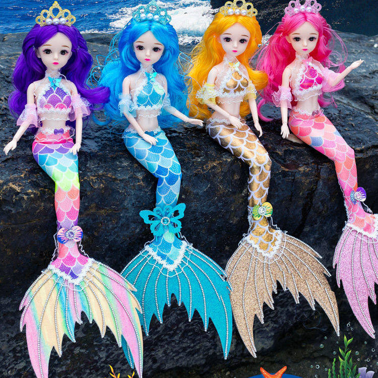 【Gifts Cho Của Bạn Angel】Barbie Búp Bê Đồ Chơi Trẻ Em Cho Bé Gái Nàng Tiên Cá Đồ Chơi Thiết Lập Nàng Tiên Cá Công Chúa Cô Gái Tinh Tế Làm Bằng Tay Búp Bê Trẻ Em Món Quà Sinh Nhật 48Cm