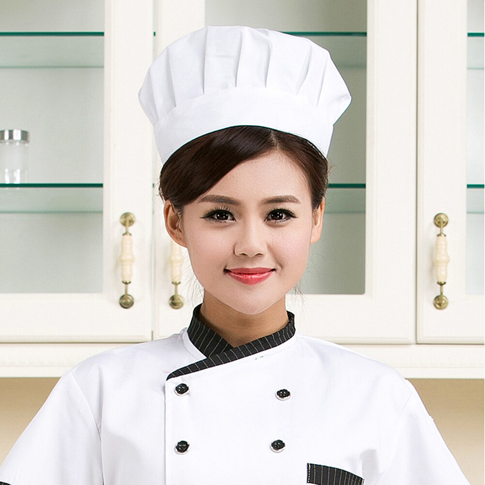 Meek Fantisia Professional Elastic Adjustable Men Women Cap Kitchen Cooking Baker Chef Hat