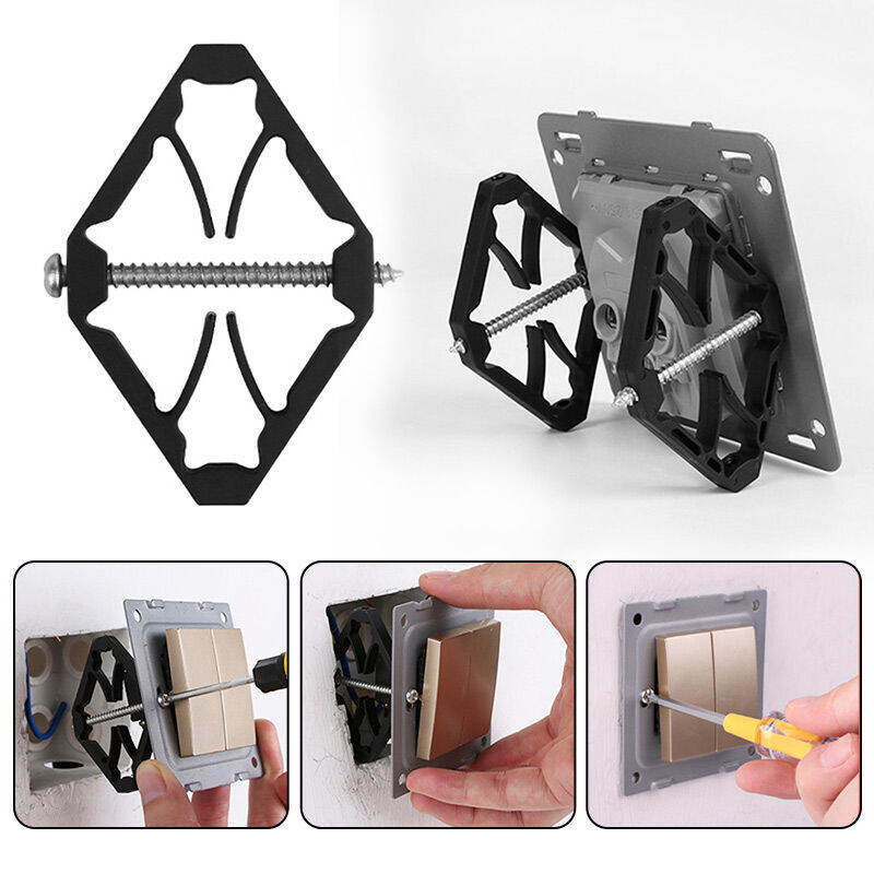 Thiết Bị Sửa Chữa Hộp Đáy Ổ Cắm Tường Vít Hộp Đáy Công Tắc Gắn Tường 86Mm Cố Định 68x43.6x9.4mm