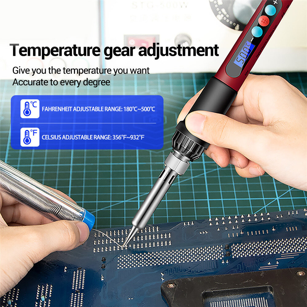 diymore [Chính Hãng 100%]  Mỏ Hàn Điện Lõi Nhiệt Bên Trong Bằng Gốm Có Thể Điều Chỉnh Nhiệt Độ Màn Hình Kỹ Thuật Số Thông Minh SL103 60W