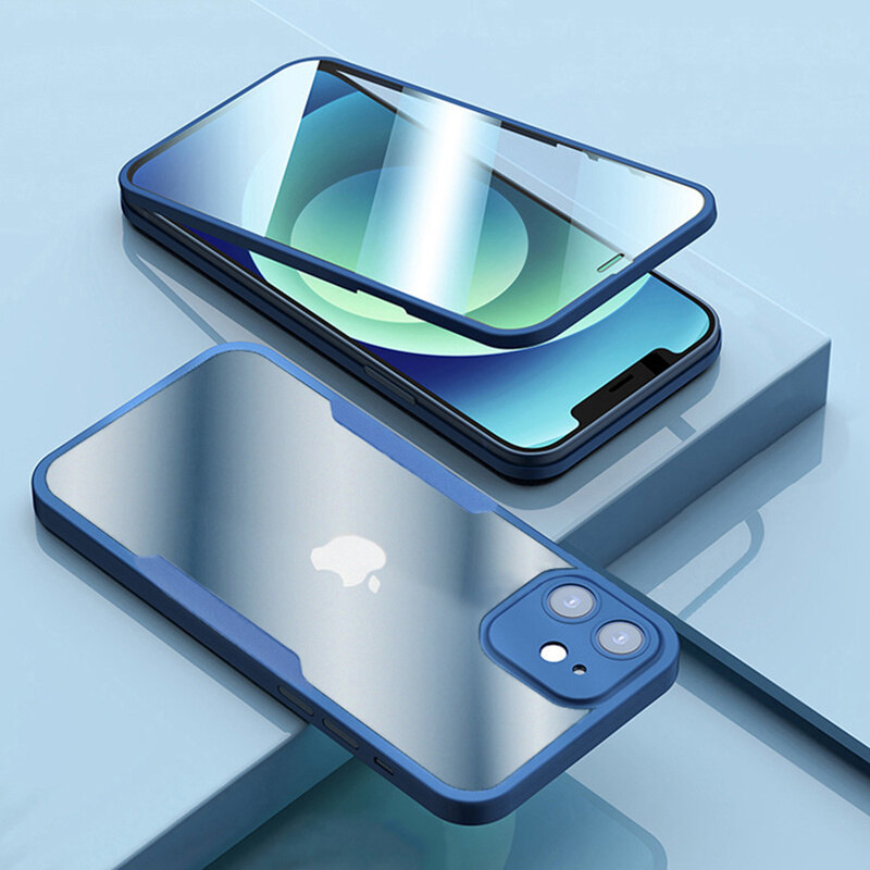 Casing For Redmi Note 11 / Redmi Note 11S / Redmi Note 11 Pro / Redmi Note 10 / Redmi Note 10S / Redmi Note 9 / Redmi Note 9S / Redmi Note 9 Pro / Redmi Note 9 Pro Max Luxury 360 Full Cover Clear Acrylic Hard Flip Phone Case
