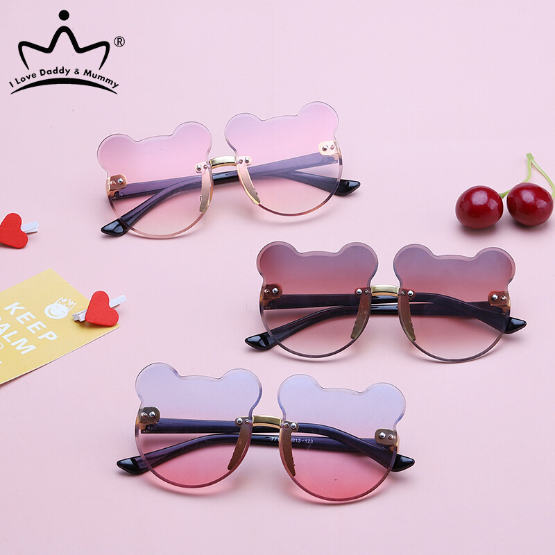 Cartoon Lovely Kids Sunglasses Bear Shape Frame Girls Children Sun Glasses Round Baby Boy Eyeglasses Cute Shades