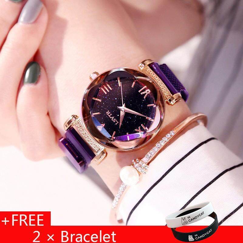 Nơi bán GS Đồng Hồ nữ Cổ Thanh Lịch Thạch Anh Chống Thấm Nước Bầu Trời Đầy Sao La Mã Nam Châm Khóa Hình Học Bề Mặt Dây Đeo Vòng Tay Nữ Nữ Sinh đồng hồ đeo tay
