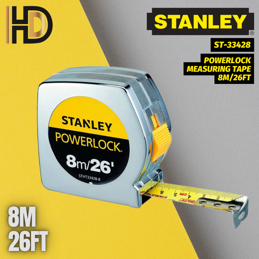 STANLEY 3.5M / 5M / 8M POWERLOCK Tape Rule Measuring Tape / STANLEY 33