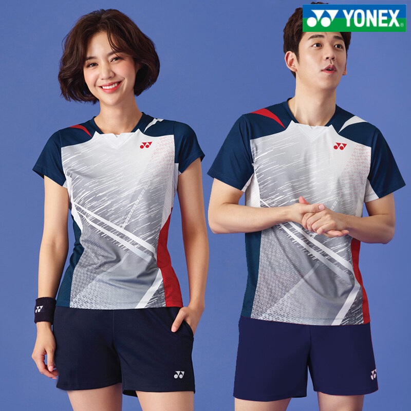 Yonex แบดมินตันรวดเร็วแห้งชายและหญิงเสื้อผ้าเล่นชุดกีฬาฤดูร้อน YY เสื้อยืดคนรัก Yonex การแข่งขันเทนนิส