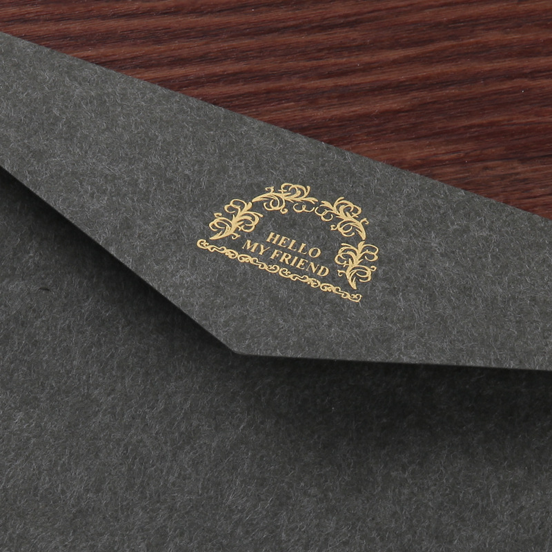 Retro Bronzing Envelope Western Style Solid Color Kraft Paper Envelope Greeting Card Love Letter Business Invitation Envelope
