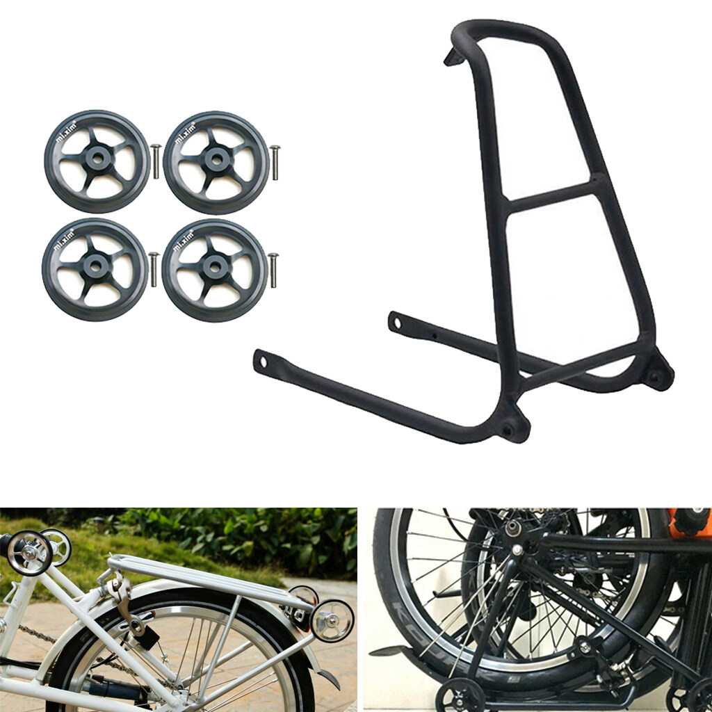 Biking Bike Carrier Rack for Brompton Bicycle Easy Wheel Cargo Rack Easy to