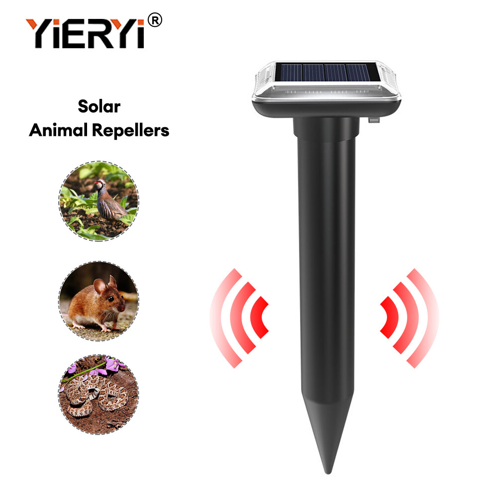 Yieryi Mole Repellent Solar Ultrasonic rat Repellent animal repellent for Lawn Garden,Groundhog Repeller,Snake repeller