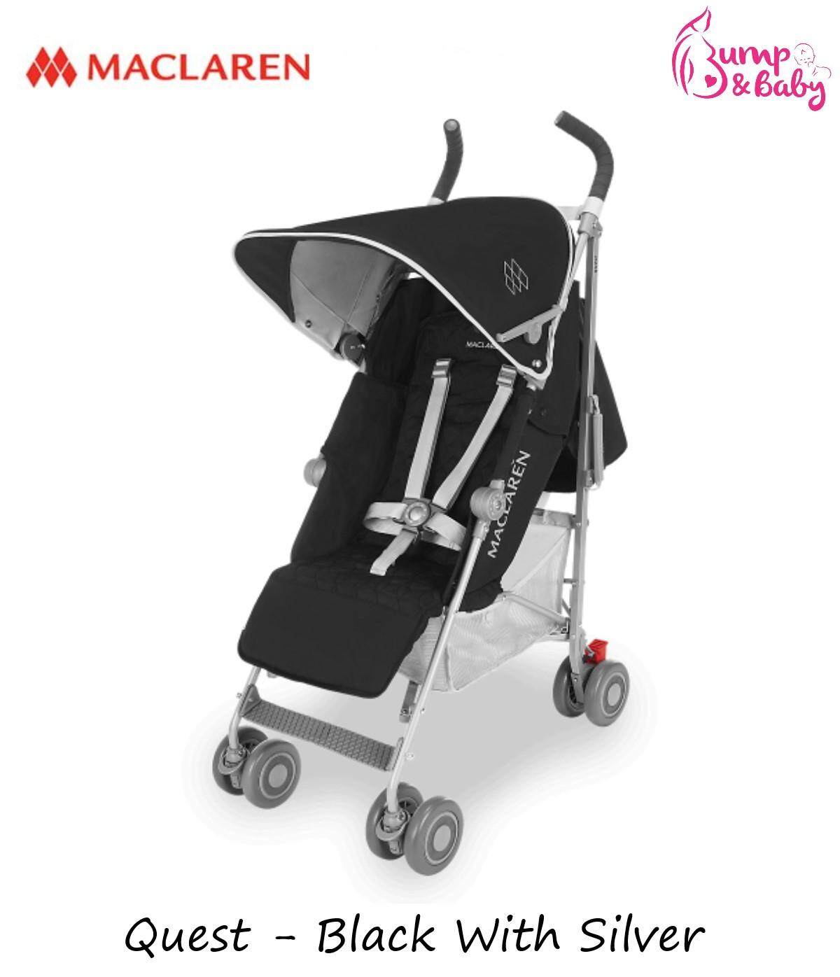 Maclaren Quest Stroller One Hand Compact Umbrella Fold Lightweight Aircraft Grade Aluminium Chassis With Free Gift Lazada