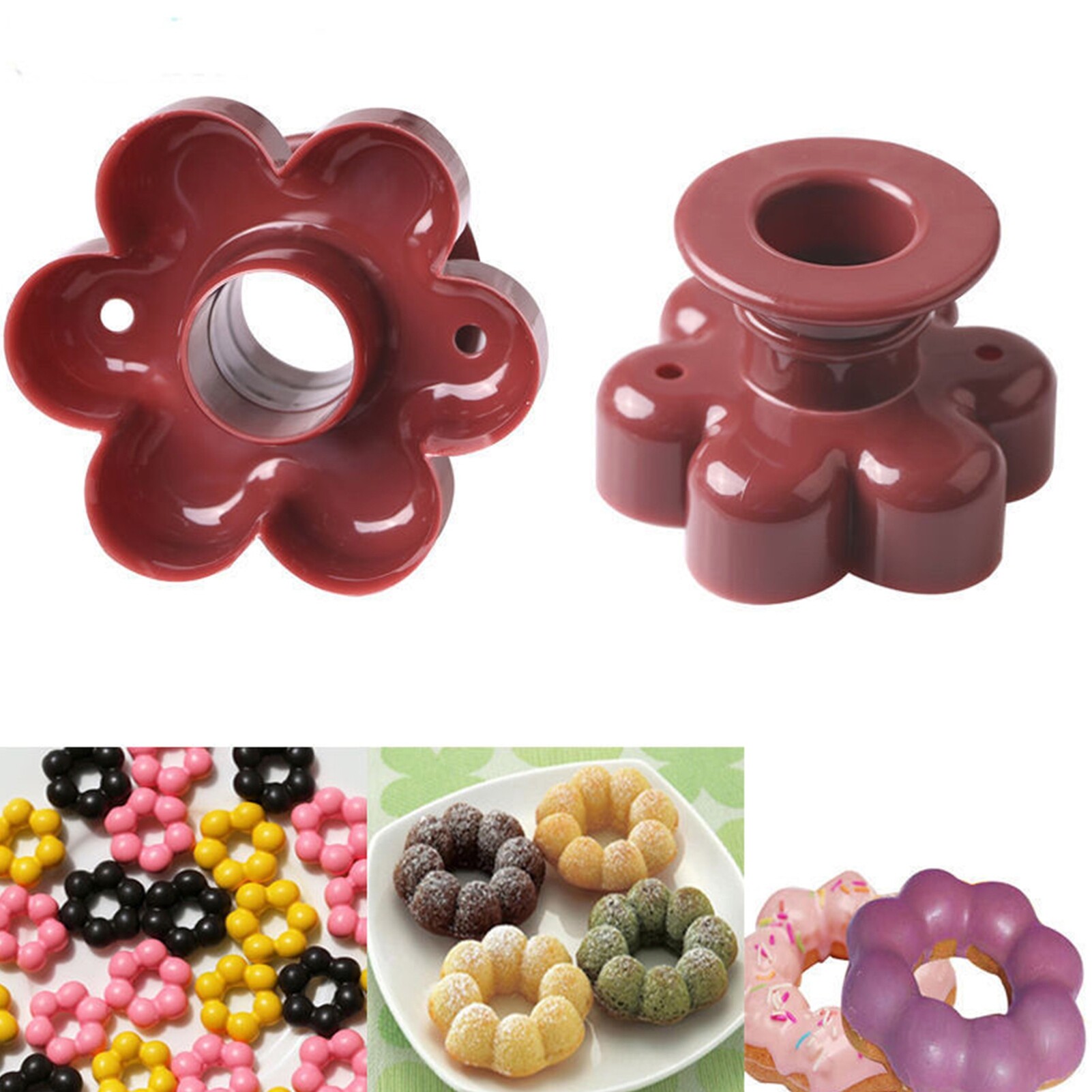 DIY Non-stick Donut Mold Plastic Premium Practical Baking Donut Maker Kitchen Tools