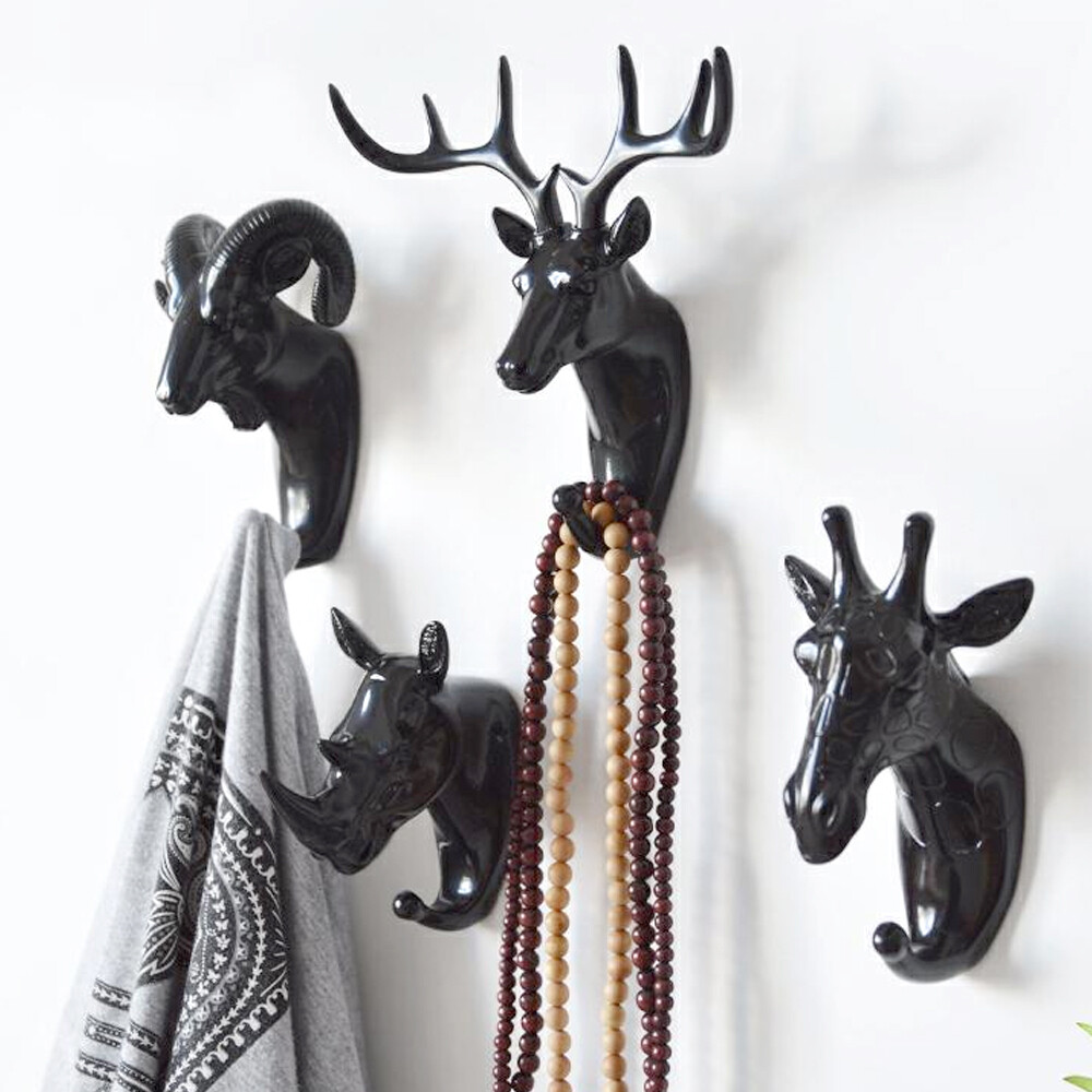 Loozykit Wall Hooks Animal Shape Wall Hanging Clothes Keys Hanging Hooks