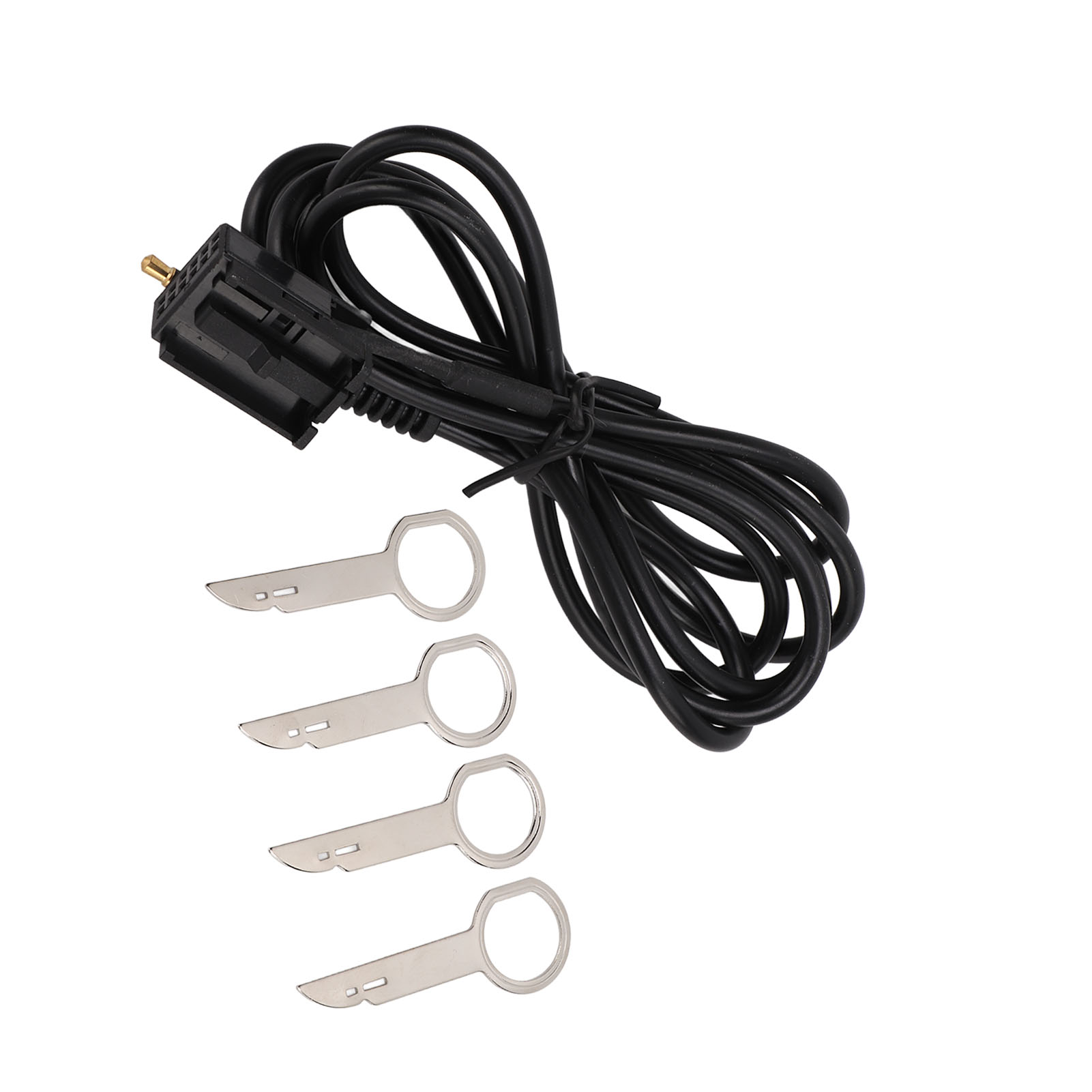 3.5mm Audio Input Aux Cable Adapter with 4 Removal Tools Replacement for Ford Fiesta Mondeo Focus MK2 Transit Fusion