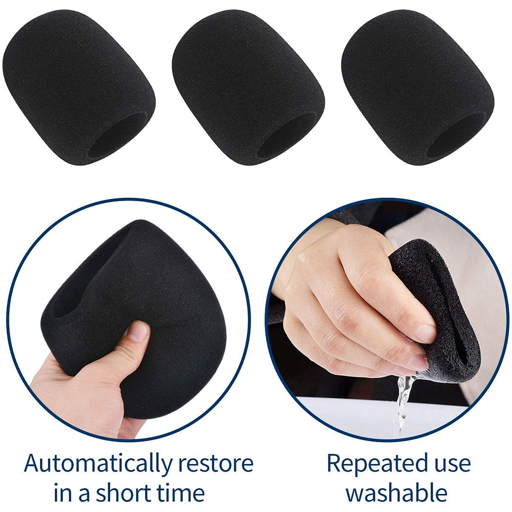 Microphone Cover - Foam Mic Covers Windscreen Suitable for Most Standard Handheld Microphone 6 PCS