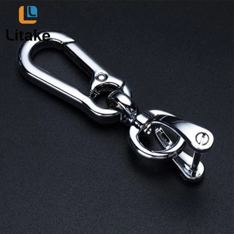 Metal Key Ring Holder Horseshoe Car Keychain Multi-function Keyring