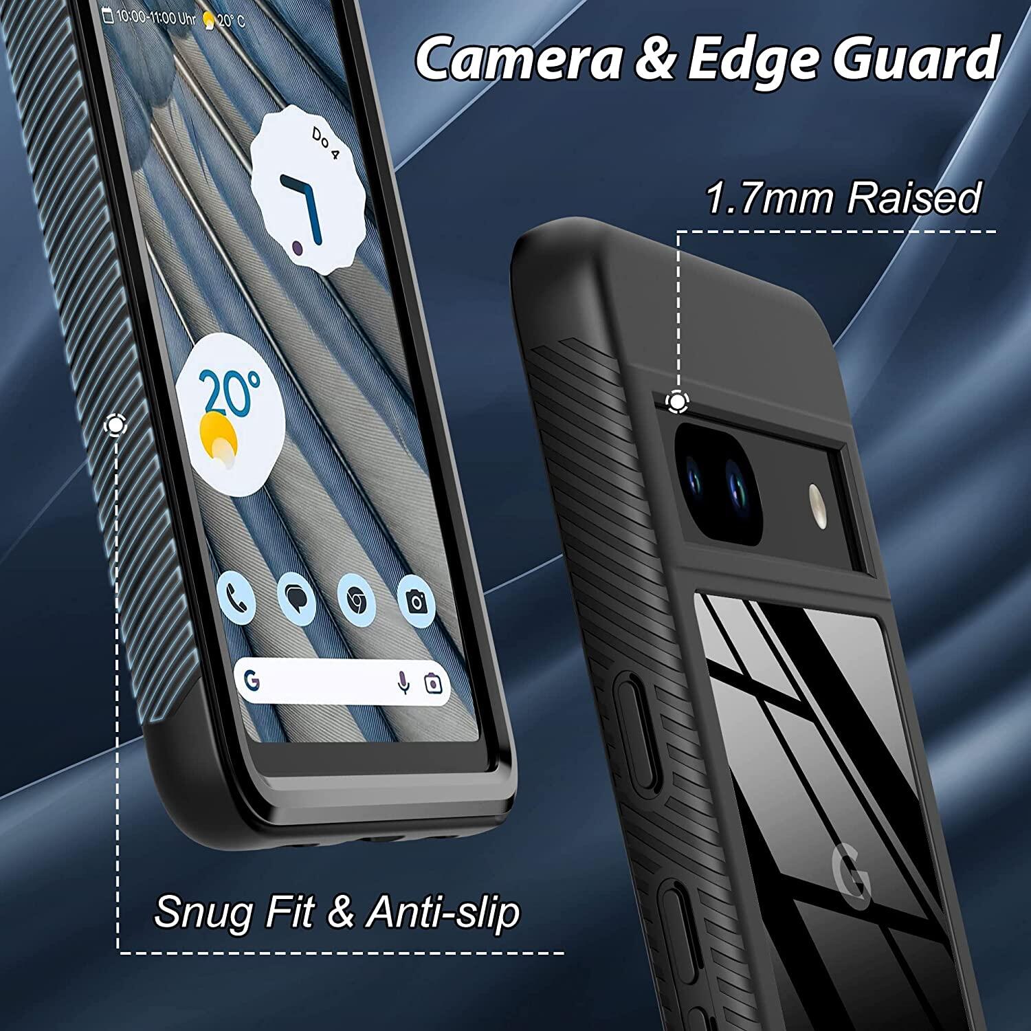 Dual Layer Hybrid Transparent Hard PC Soft Silicone, Clear Back Shockproof Bumper Case for Google Pixel 7A/Pixel 7 Pro/Pixel 7/Pixel 6 Pro/Pixel 6/Pixel 6A
