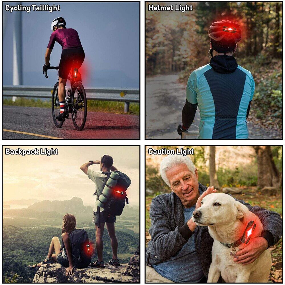 Hot Sales】VIRWIR Ultra-small Mini LED Light-emitting Small Flashlight Keychain Light 5 Light Modes Torch Light Multi-function Clip Flashing Warning Safety Flashlight Torch Bicycle Warn Light USB Rechargable Whistle Key Light