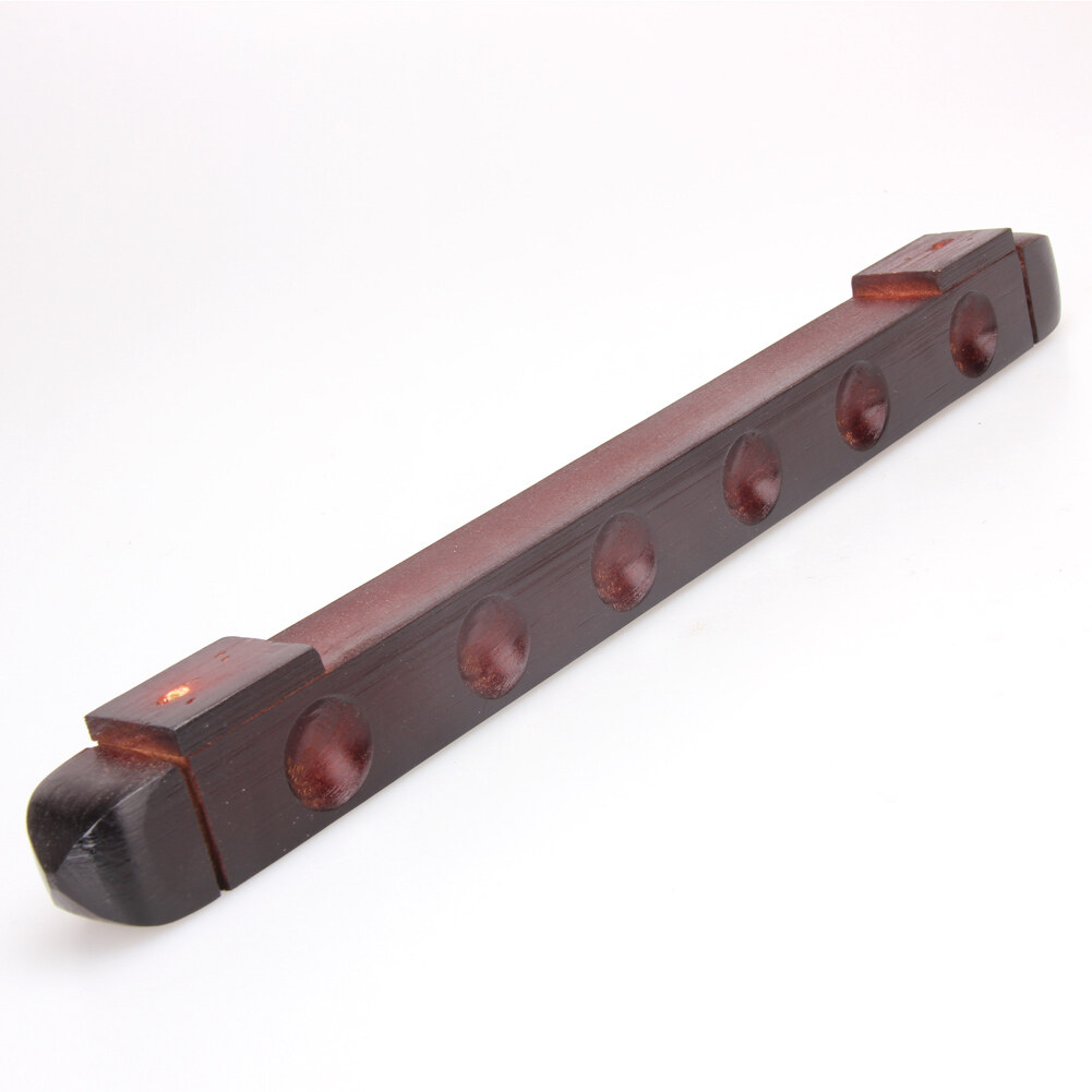 6 Cue Sticks Solid Wood Rack Holder Billiard Pool Snooker Table Wall Mount Hanging
