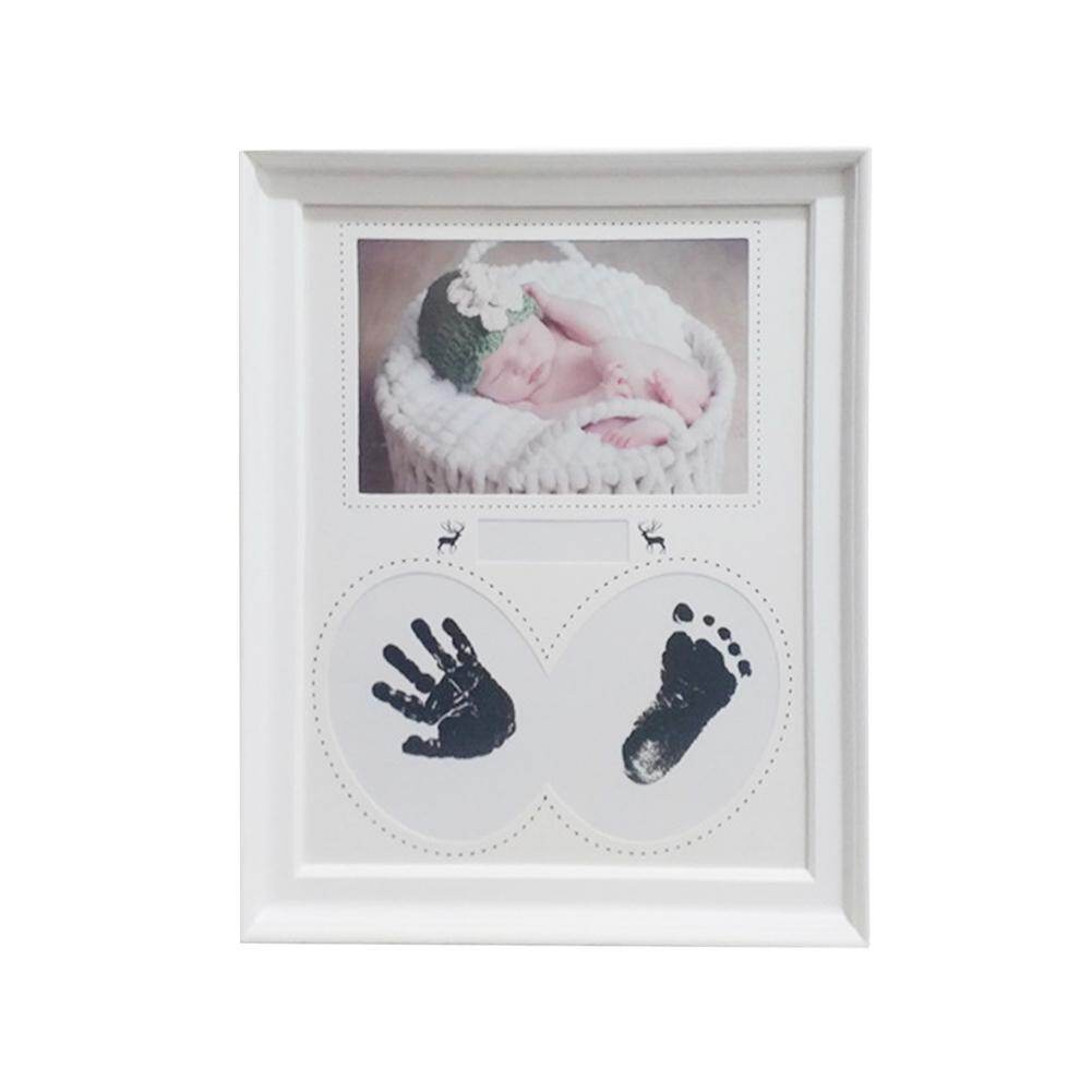 Nice Menory Baby Handprint Footprint Photo Frame Kit for Newborn Boys and Girls
