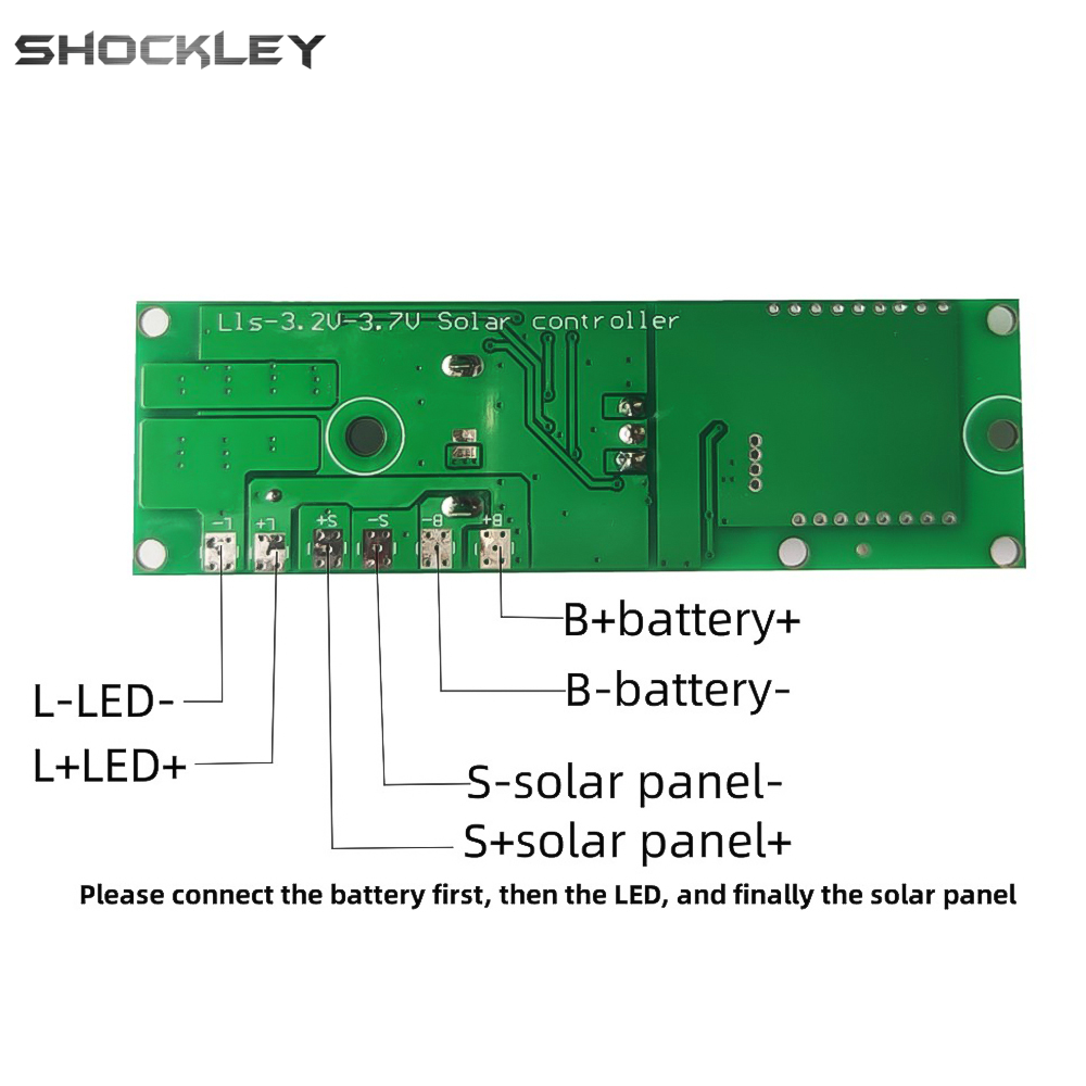 Shockley Original Diymore 3.2V3.7V light control + radar human body induction solar light circuit board solar LED driver board with remote control
