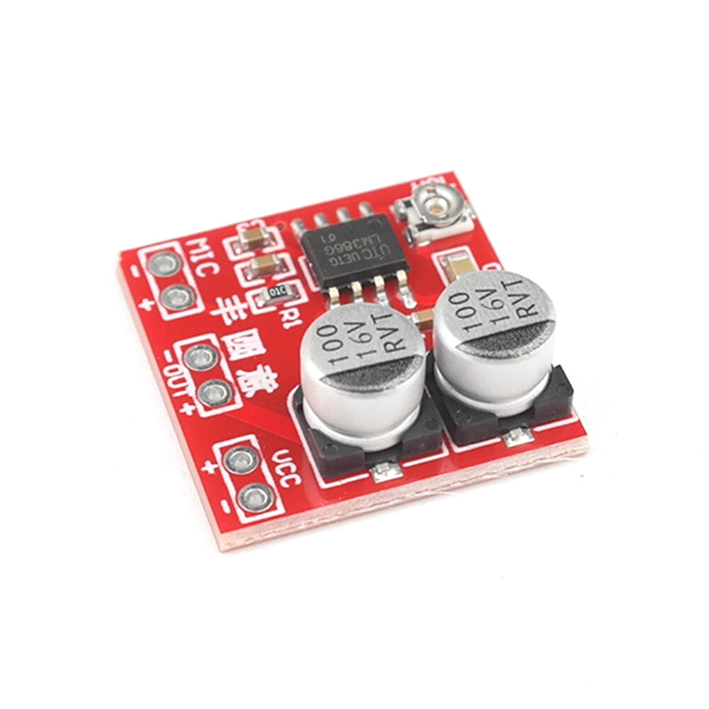FocusAi DC4-12V LM386 Electret Microphone Amplifier Board Microphone Pickup Module Can Drive Earphones and Small Power Speakers