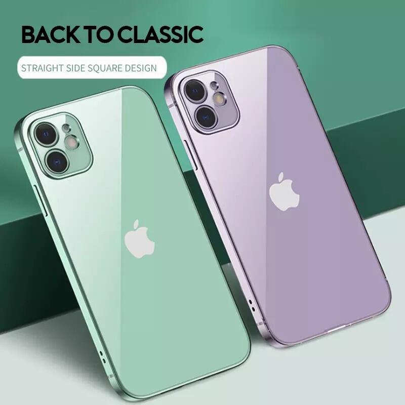 Square Plating Frame Protection Soft Case For iPhone 11 13 14 15 Pro Max 12 Case For iPhone XS Max XR X 7 8 6s SE2 Plus Clear Back Cover