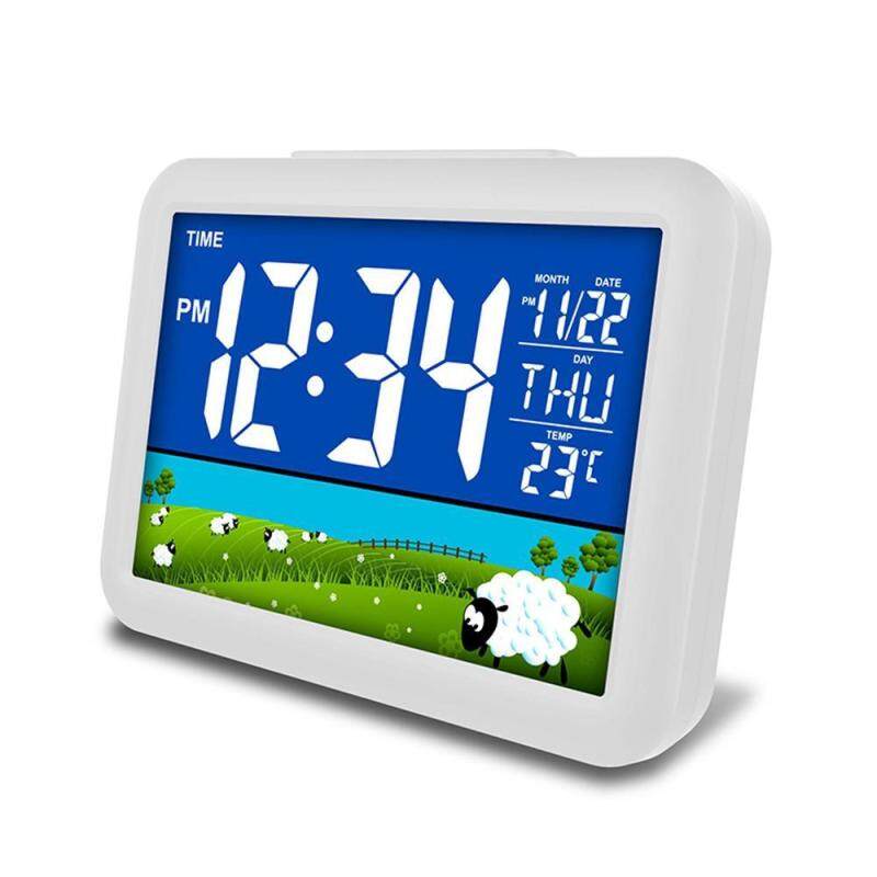 Goodgreat Mới Thông Minh 12 Inch Đa Chức Năng Phong Cách Hiện Đại Đồng Hồ Báo Thức Dạng Đèn Led Đồng Hồ Điện Tử, Màn Hình Hiển Thị Nhiệt Độ Đồng Hồ Báo Thức Đồng Hồ Thông Minh Nhạy Cảm Cho Văn Phòng, Phòng Ngủ, Phòng Khách bán c