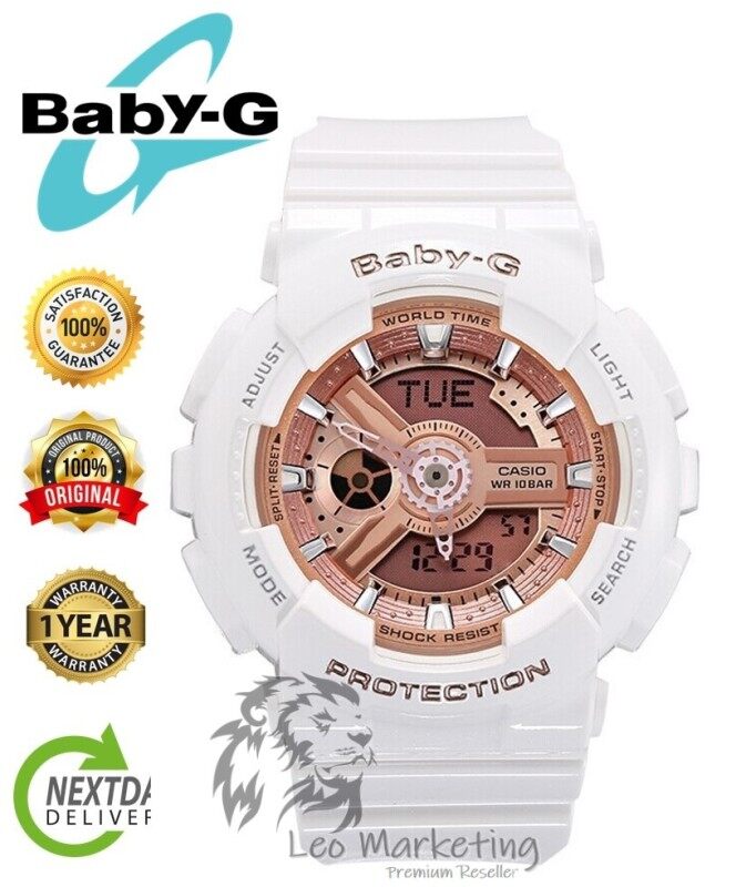 Leo Marketing 100% Original (Hot Sale) Casi0 Baby_G BA110 Rose Pink Wrist Watch Women Sport Watches Full Seal Pack Box & Warranty Malaysia