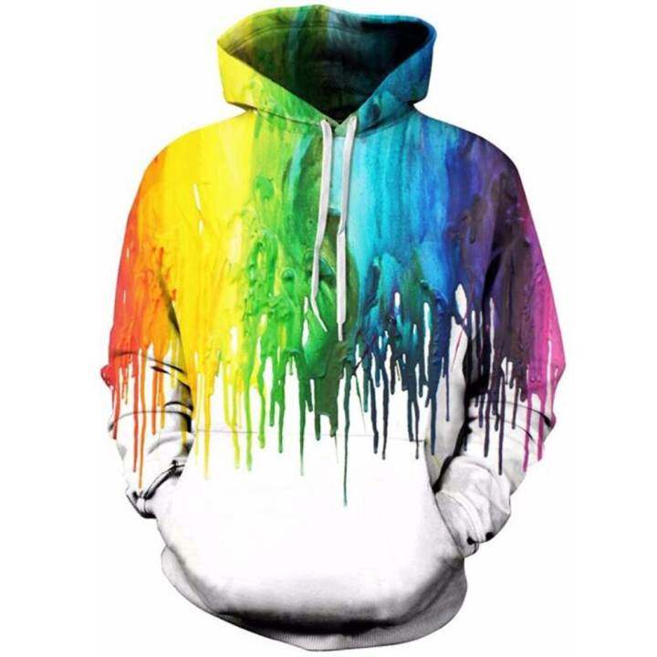 black and white paint bucket hoodie