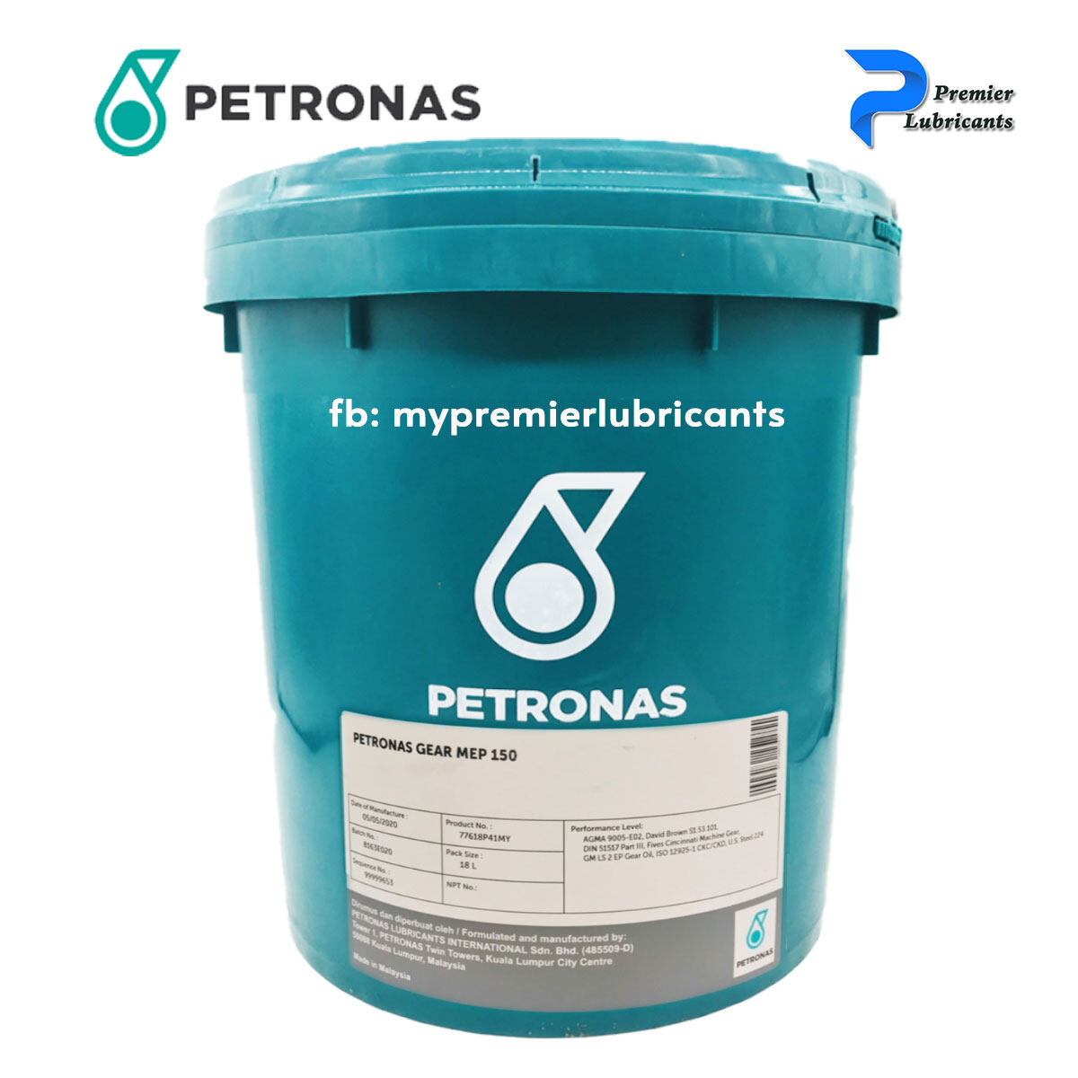 PETRONAS GEAR MEP 150 (18 liters) Industrial Gear Oil Lazada