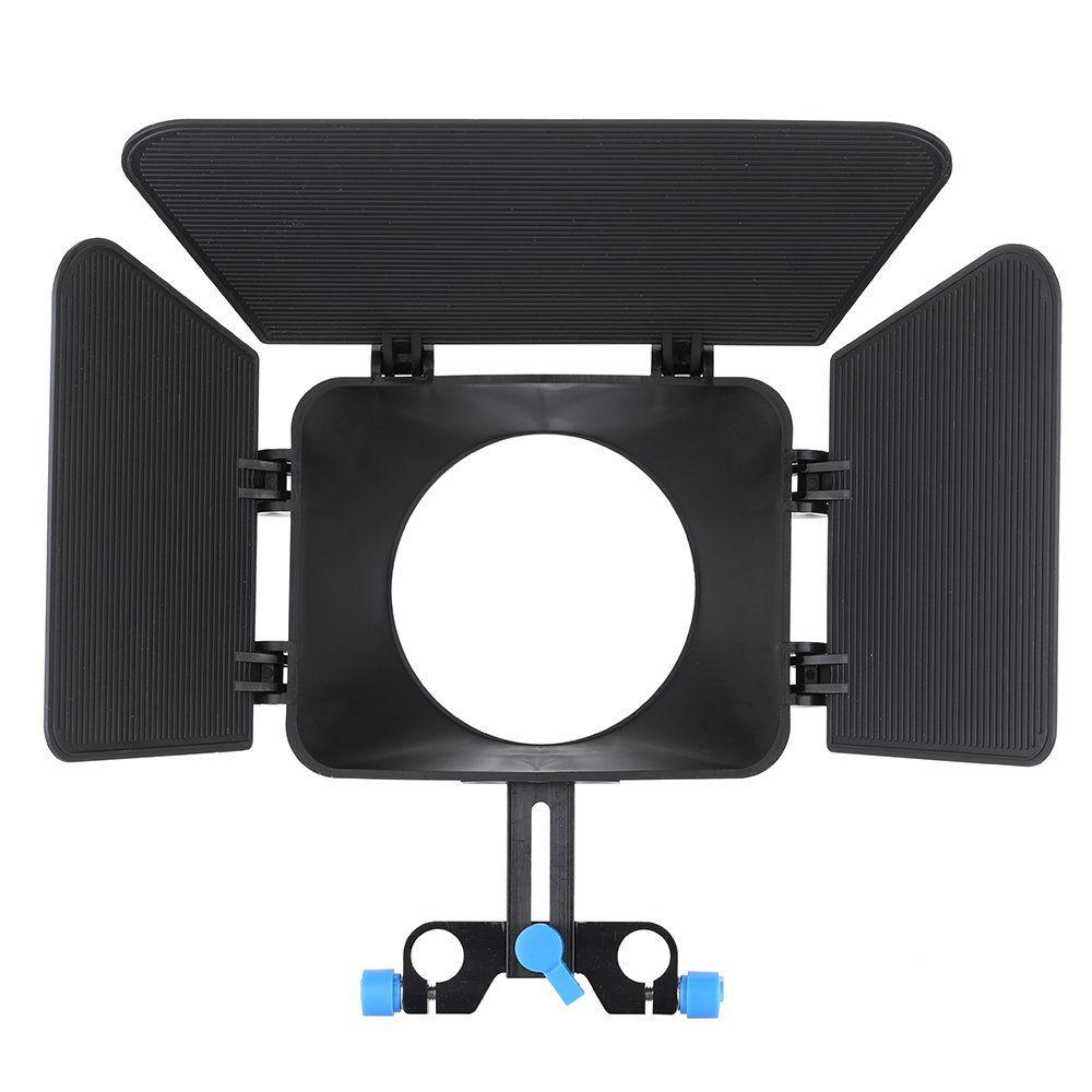 Matte Box Camshade for 15mm Rail Rod Follow Focus Rig Cage Movie Kit Film Making System for Nikon Canon DSLR Camera Camcorder DV