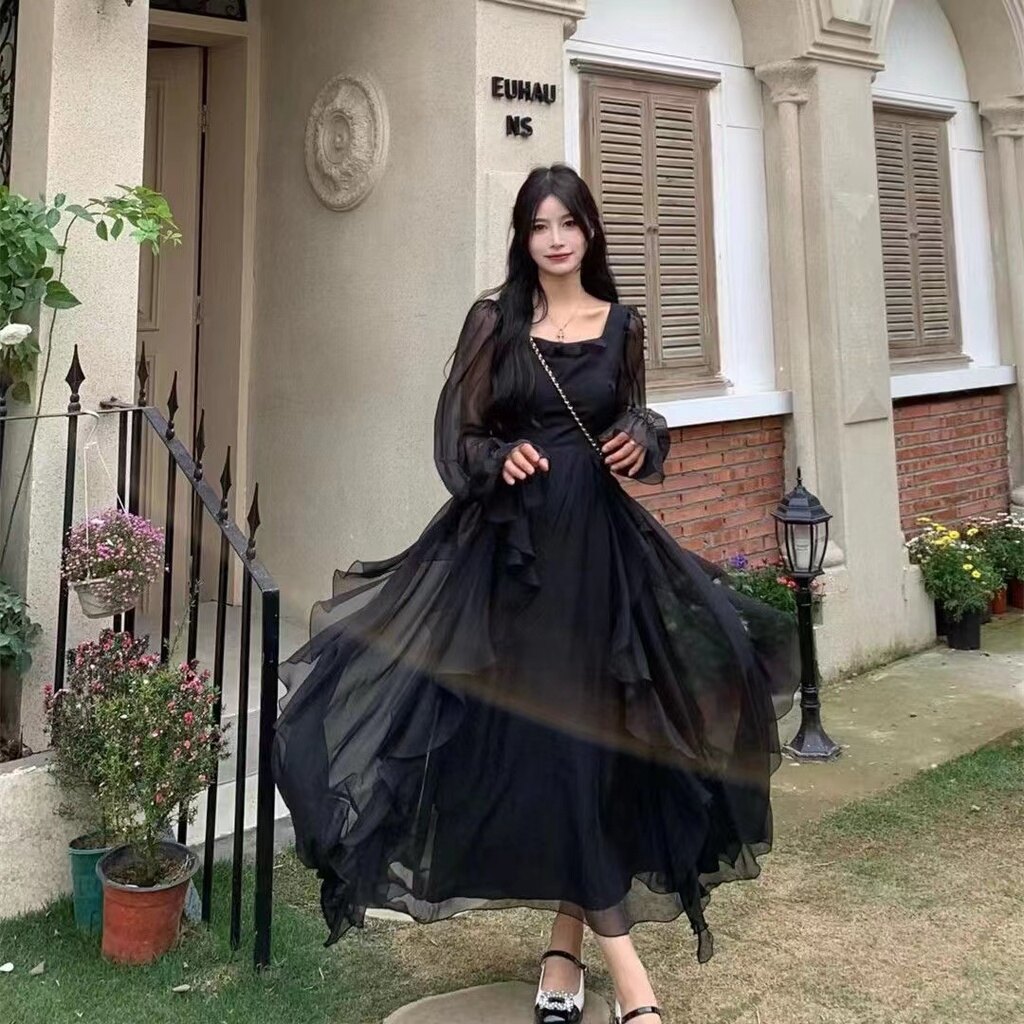 Ruffled Fresh Irregular Dress Female French Small Small Fairy Dress