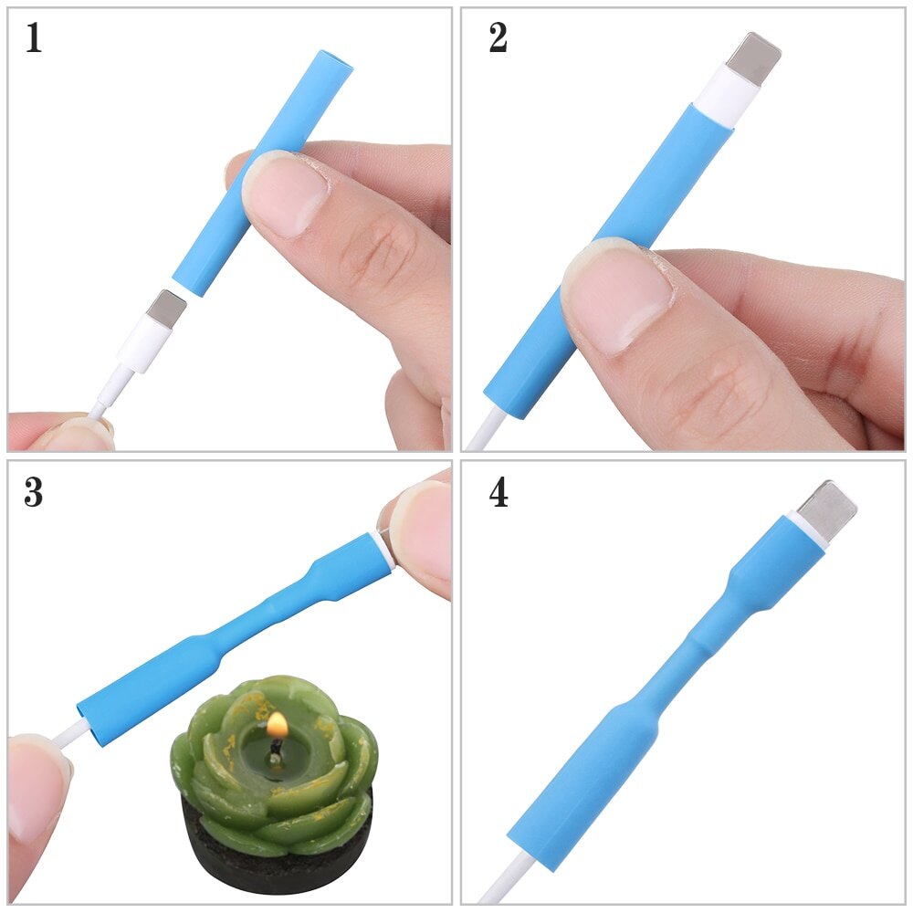 USB Cable Protector Charger Cable Repair Tools Wire Organizer Protector Tube Saver Cover compatible  For iPhone 5w Charger Cable USB Cord [cchoice]