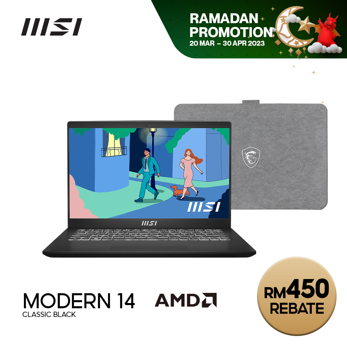 MSI Modern 14 C5M-028MY Laptop | Ryzen 5 5625U | 16GB Ram/512GB SSD ...