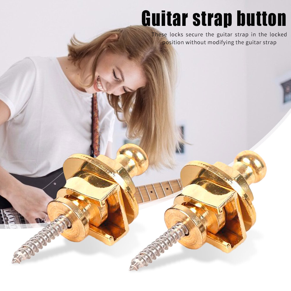 2 Nút Khóa Dây Đàn Ghi Ta Bass Nhạc Cụ Đinh Đai Chống Trượt