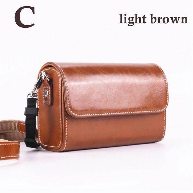 For canon g7x25 sony zv1 black card rx1007 leather case bag lx10zs220 ricoh gr3 universal camera bag for micro single