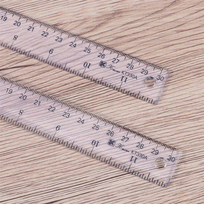 2 Chiếc Thước Nhựa Cân Hai Mặt Hình Vuông Chữ T 30Cm Thước Đo Hình Chữ T Để Soạn Thảo Và Bố Trí Công Việc Chung (Inch, Cm)