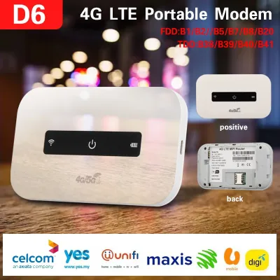 100 Modified unlimited Portable D6/RS850 Wifi Router hotspot MIFI support all telco Malaysia Wifi Modem