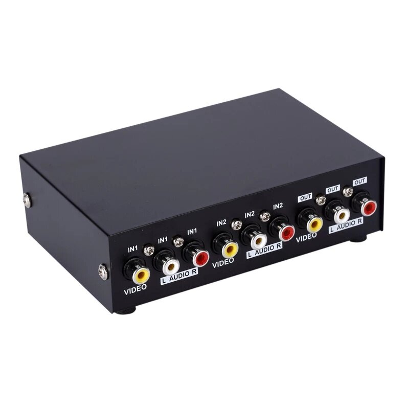 2/4/8 Way AV Signal Composite Switch Box AV Swithcer 2 in 1 out Audio ...