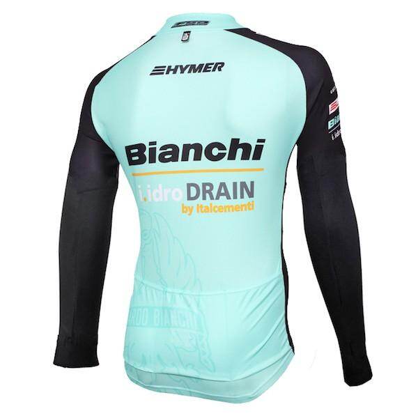 Men Long Sleeve Cycling Jersey Top Bianchi Shirt