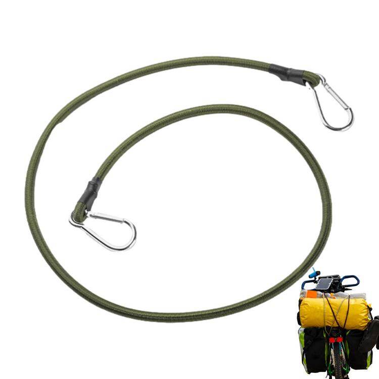 Bungee Cords with Hooks 8mm Adjustable Elasticity Rope with Carabiner Hook Bungee Cord Elastic Binding Strap Fixed Rope for Bike Camping Luggage Racks cool