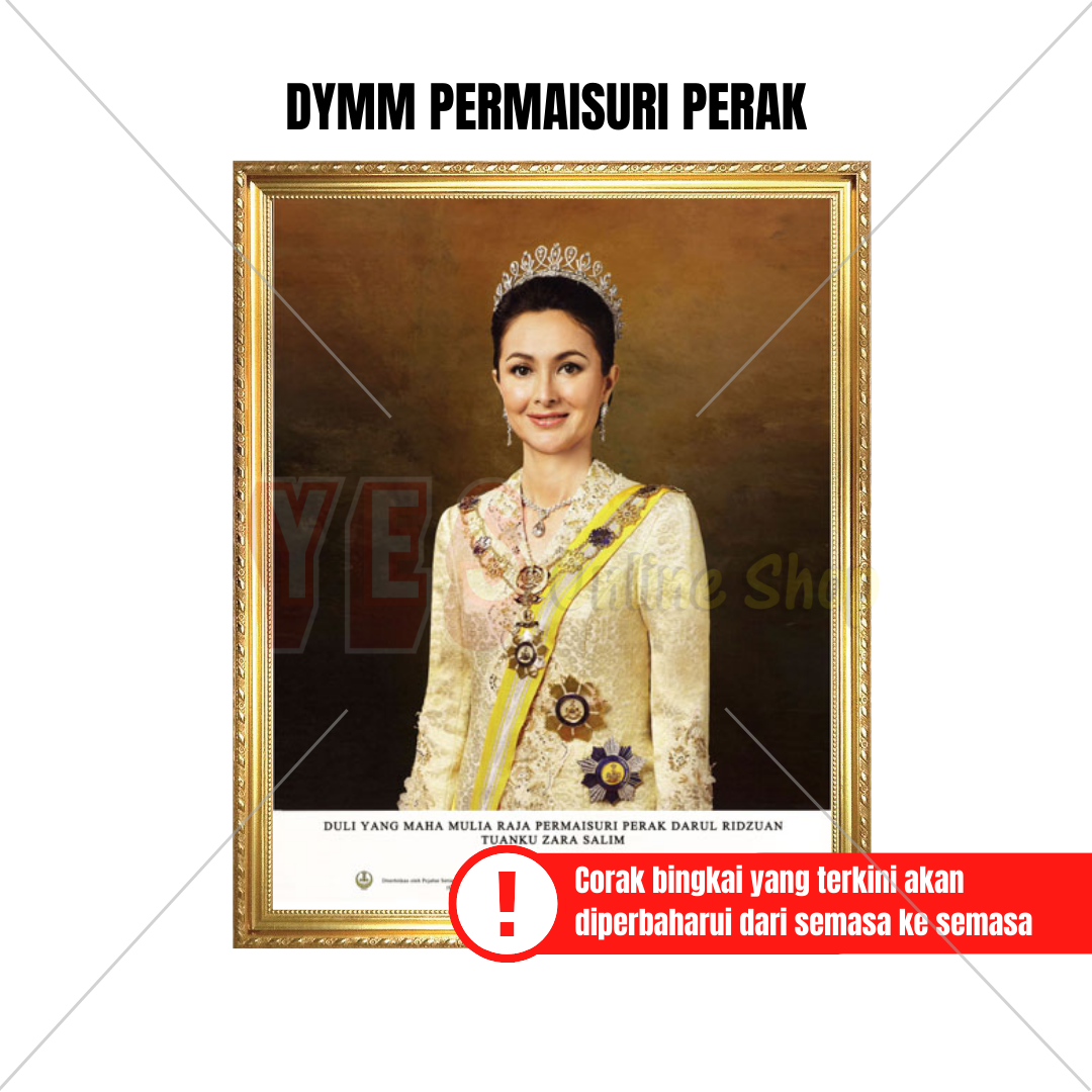 [READY STOCK] Bingkai Emas Potret dan Poster Percuma AGONG /PERMAISURI ...