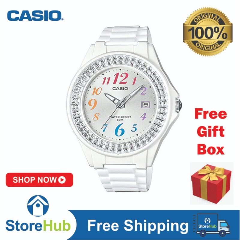 GET IT NOW! CASIO LX-500H-7BV women analog white resin band elegent watch Malaysia