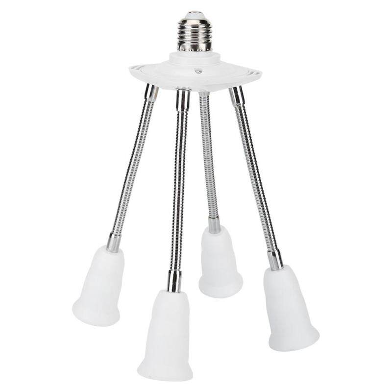 Đế Đèn E27 Màu Trắng, Bộ Chuyển Đổi Đui Bóng Đèn LED Xoay Có Thể Điều Chỉnh