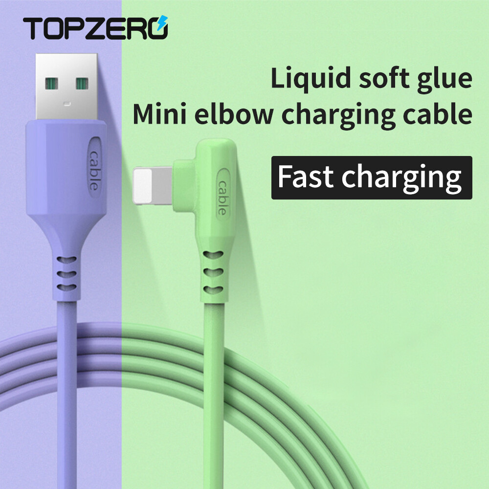 90 Degree 5A USB C Cable Fast Charge Liquid Silicone USB Type C Cable Micro USB Cable For Lighting Phone 12 Pro Max Samsung Huawei  OPPO Vivo Xiaomi
