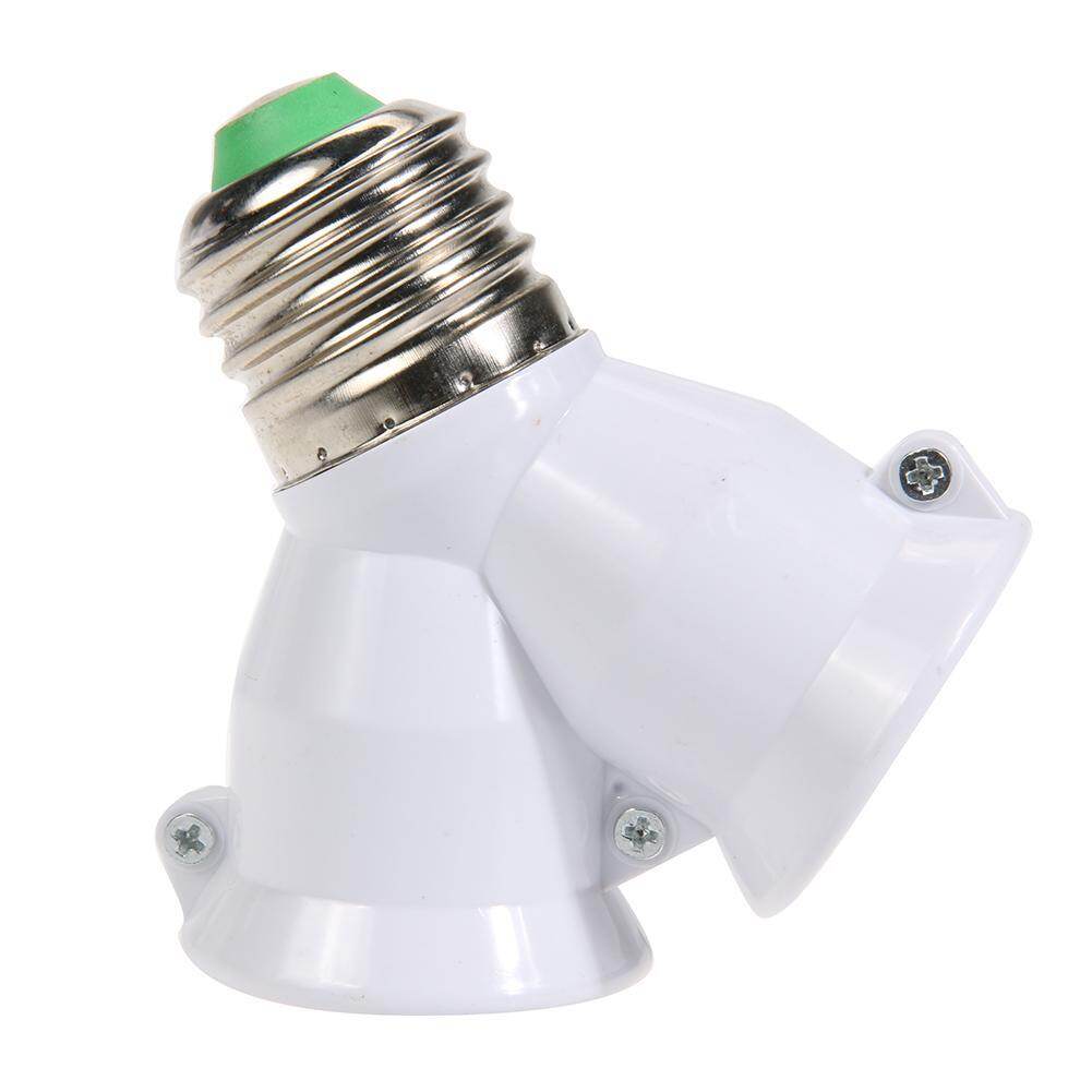 2 in 1 E27 Lamp Socket Splitter Adapter Light Bulb Base Stand Holder