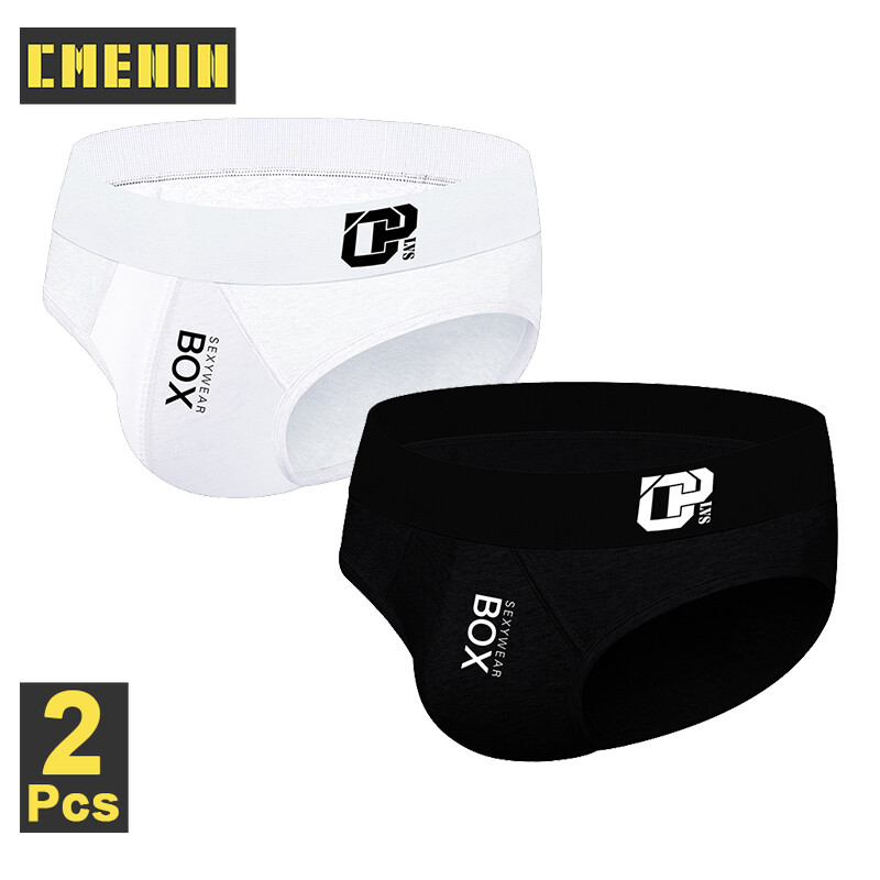 CMENIN ORLVS 2Pcs Cotton Letter Comfortable Underwear Men Jockstrap Hot Sale Briefs Mens Underpants Pouch OR215